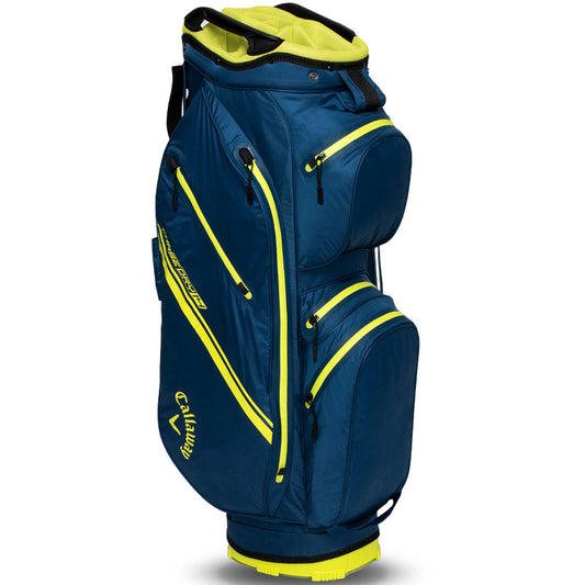 Chase 14 Dry Waterproof Cart Bag - Navy/Florescent Yellow