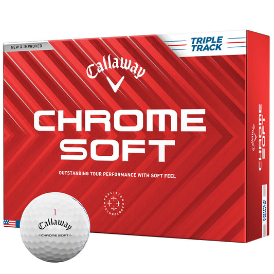 Callaway Chrome Soft Triple Track Golf Balls: Tour Quality, Distance, Spin, Soft Feel