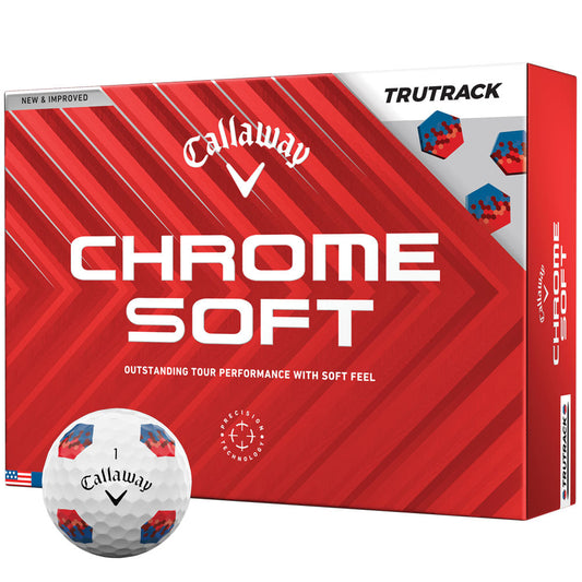 Callaway Chrome Soft TruTrack Golf Balls: White 12-Pack, Enhanced Alignment