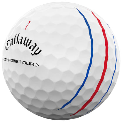 Callaway Chrome Tour Triple Track Golf Balls: Enhanced Distance, Feel, Alignment, 12-Pack