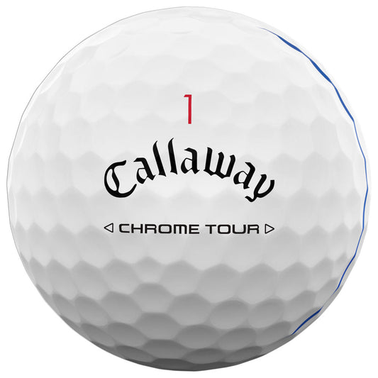 Callaway Chrome Tour Triple Track Golf Balls: Enhanced Distance, Feel, Alignment, 12-Pack