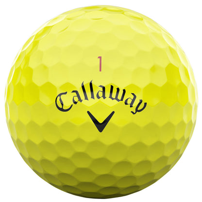 Callaway Chrome Tour X Yellow Golf Balls: Fast Core, Tour Urethane Cover, Incredible Control