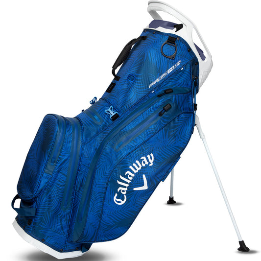 Fairway 14 HD Waterproof Stand Bag - Blue Palms/Light Grey