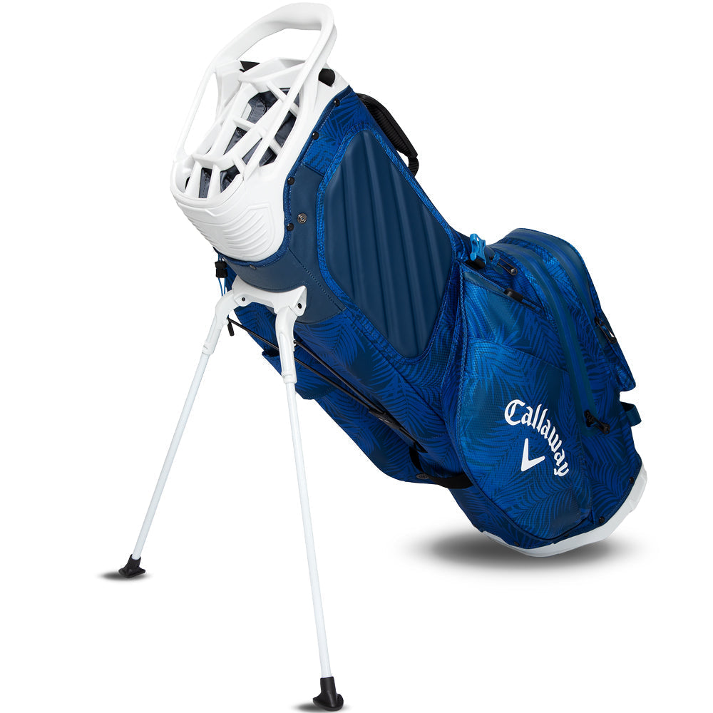 Fairway 14 HD Waterproof Stand Bag - Blue Palms/Light Grey