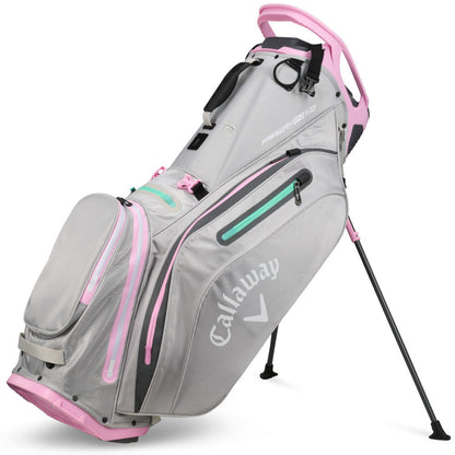 Fairway 14 HD Waterproof Stand Bag - Grey/Pink