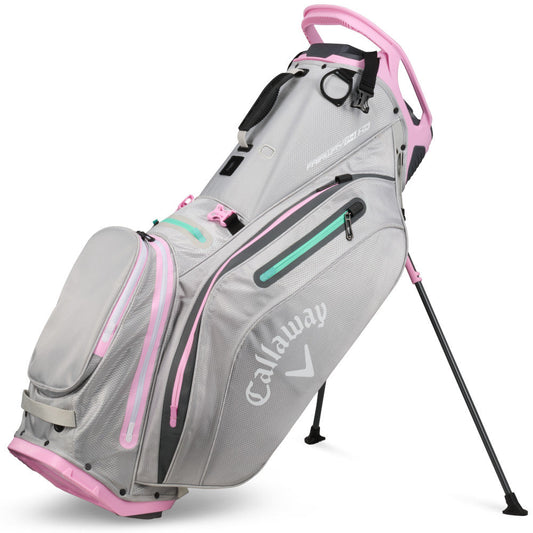 Fairway 14 HD Waterproof Stand Bag - Grey/Pink