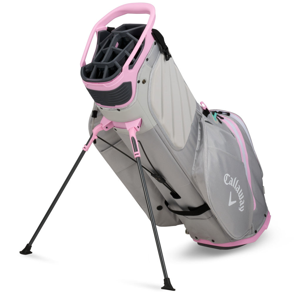 Fairway 14 HD Waterproof Stand Bag - Grey/Pink