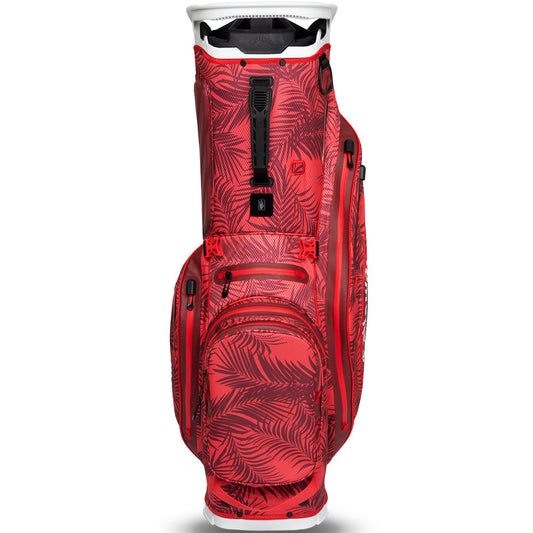 Fairway 14 HD Waterproof Stand Bag - Red Palms/Light Grey