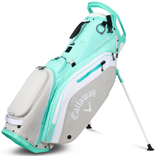 Fairway 14 Stand Bag - Aqua/White/Silver Heather