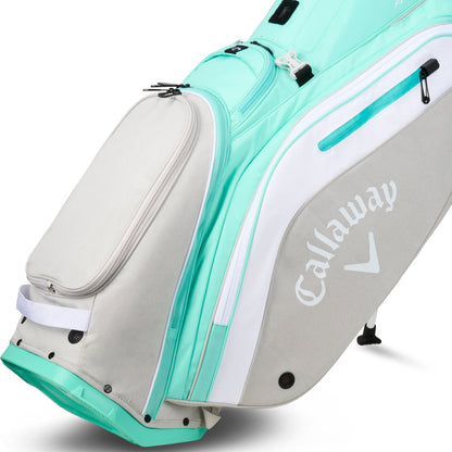 Fairway 14 Stand Bag - Aqua/White/Silver Heather