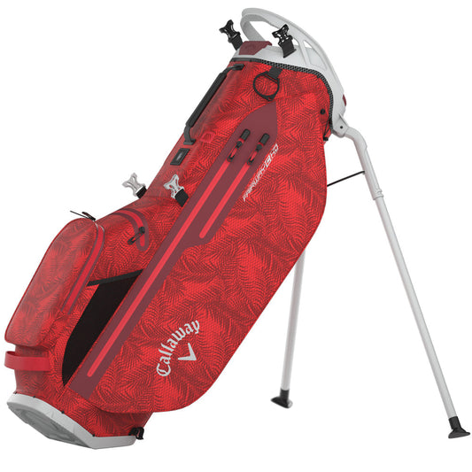 Fairway C HD Stand Bag - Red Palms/Light Grey