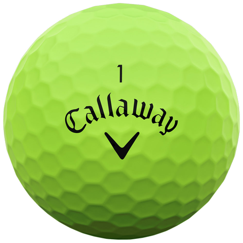 Callaway Supersoft Matte Green Golf Balls: Enhanced Distance, Soft Feel, 12-Pack