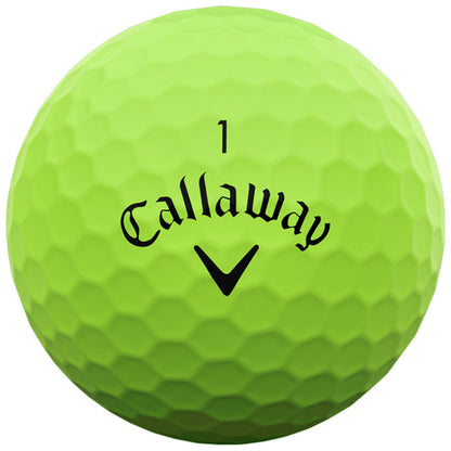 Callaway Supersoft Matte Green Golf Balls: Enhanced Distance, Soft Feel, 12-Pack