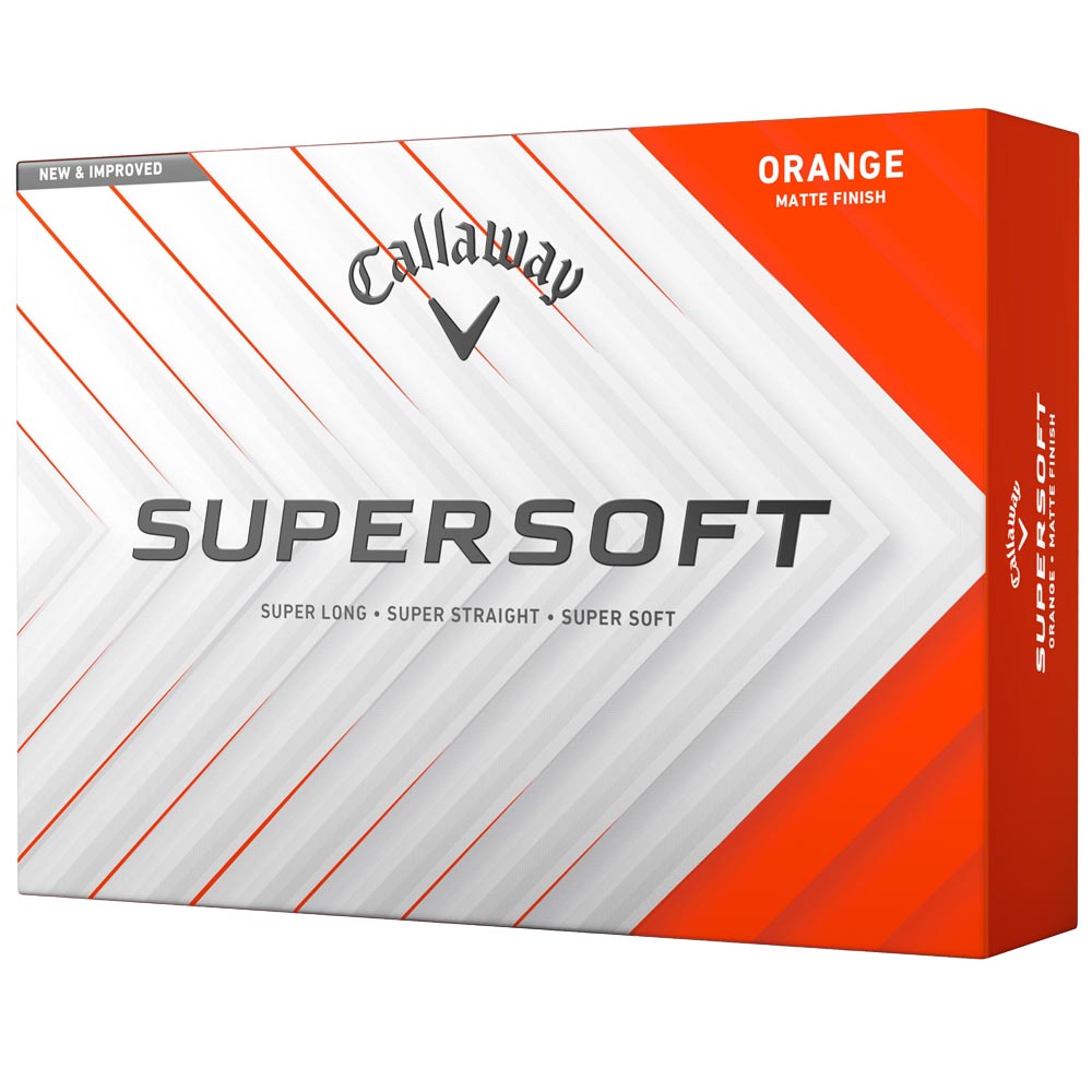 Callaway Supersoft Matte Orange Golf Balls: Distance, Super Soft Feel, Green Control