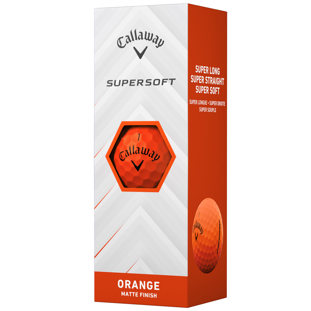 Callaway Supersoft Matte Orange Golf Balls: Distance, Super Soft Feel, Green Control
