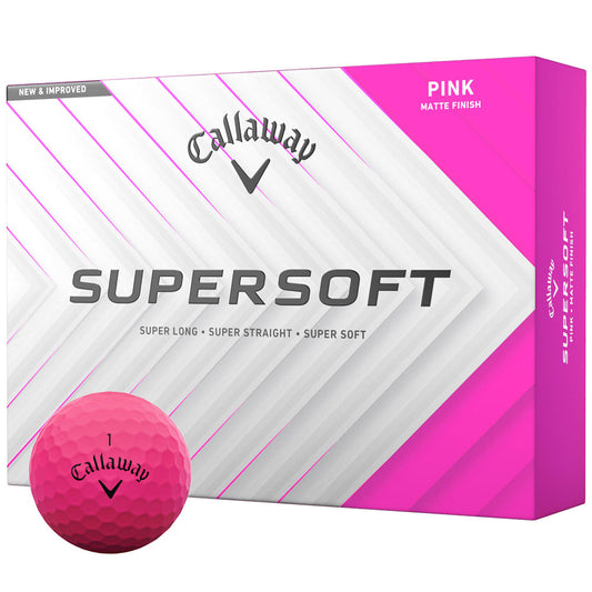 Callaway Supersoft Golf Balls - Matte Pink - Long Distance, Soft Feel, Control