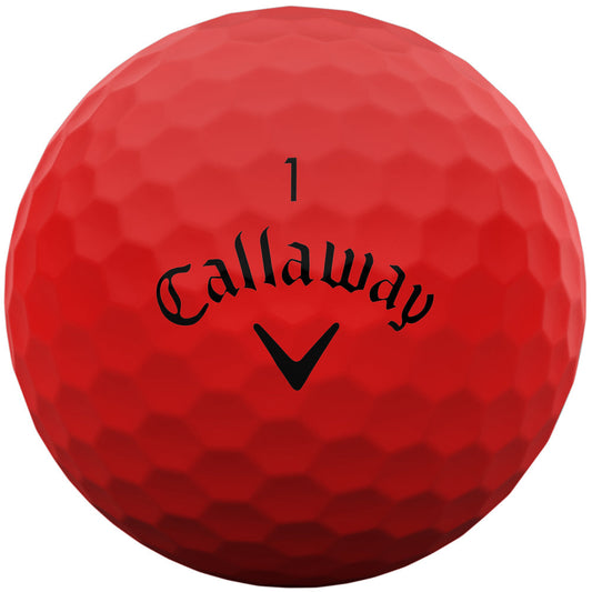 Callaway Supersoft Golf Balls, Matte Red, Long Distance, Soft Feel, 12-Pack