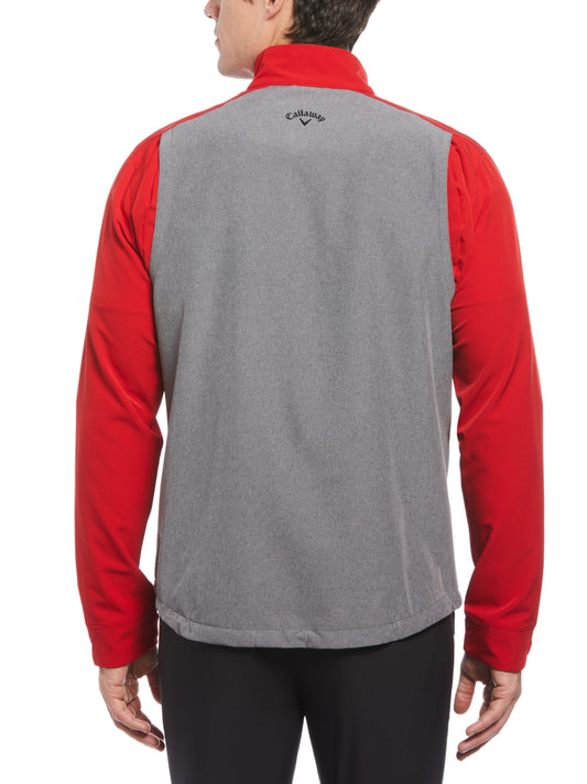 Heathered Block Quarter Zip Golf Jacket