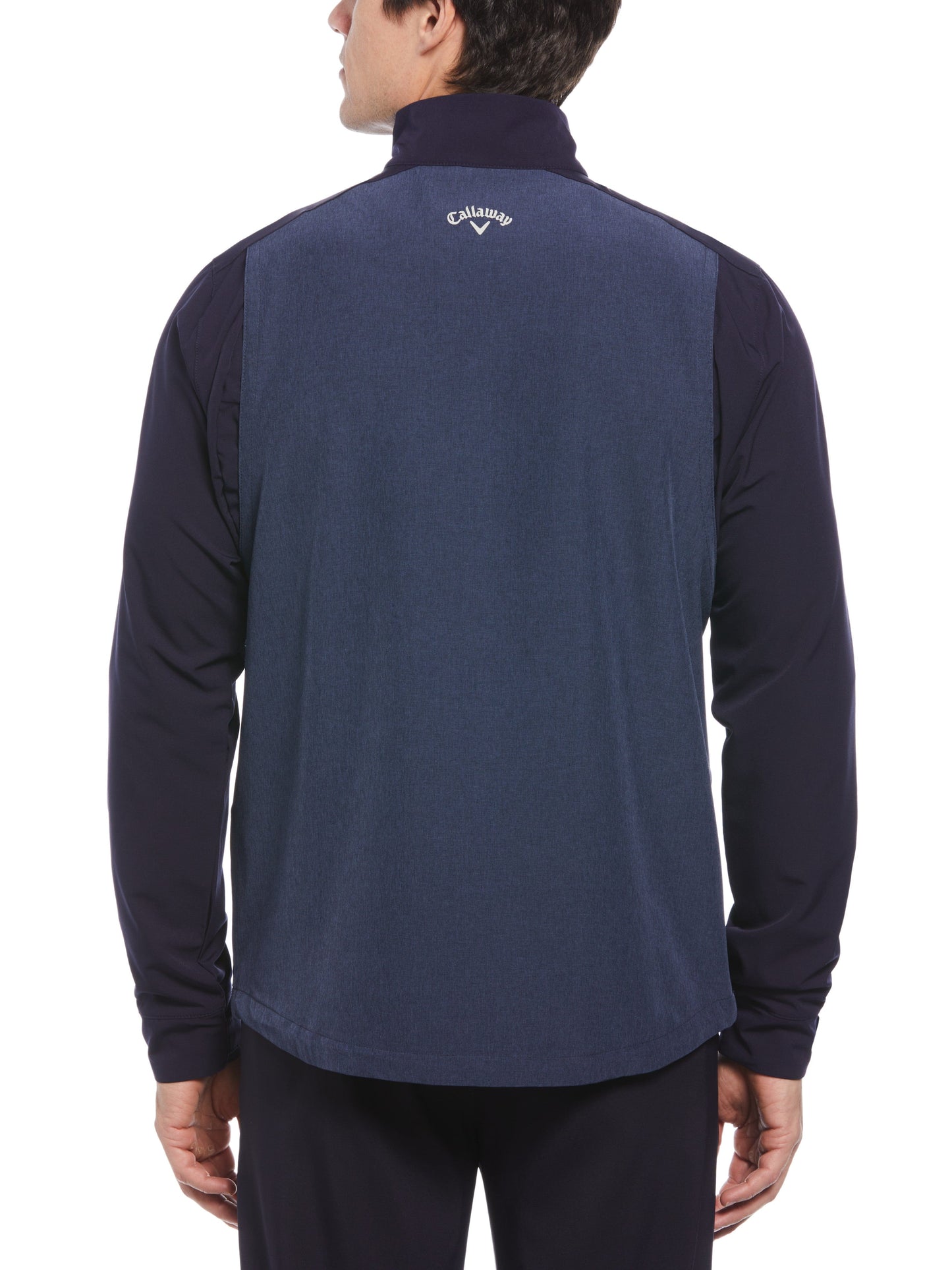 Heathered Block Quarter Zip Golf Jacket