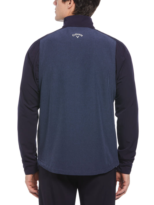 Heathered Block Quarter Zip Golf Jacket
