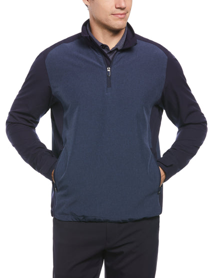 Heathered Block Quarter Zip Golf Jacket