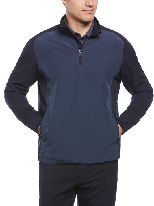 Heathered Block Quarter Zip Golf Jacket