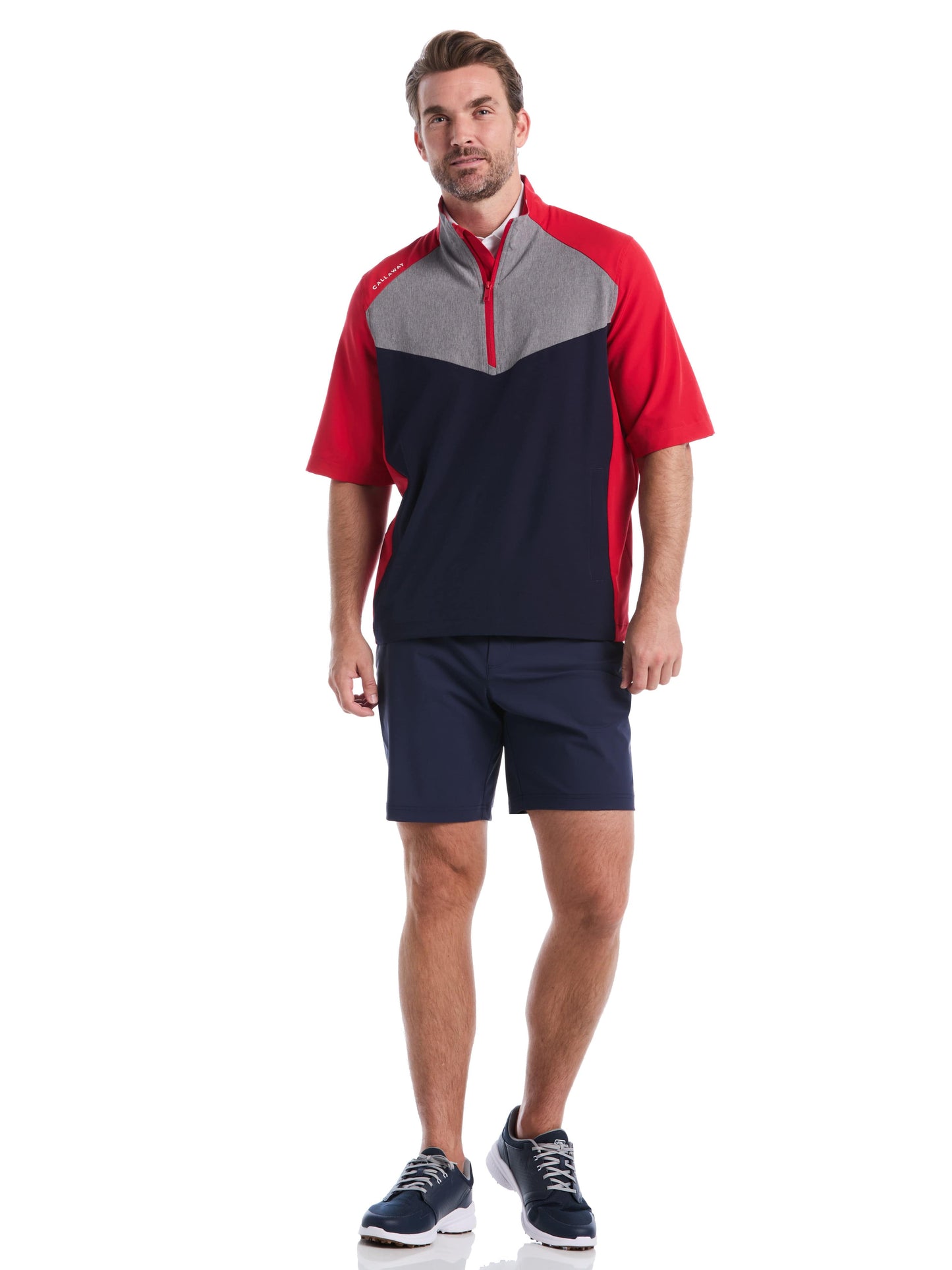 Mens 1/2 Zip Wind Jacket
