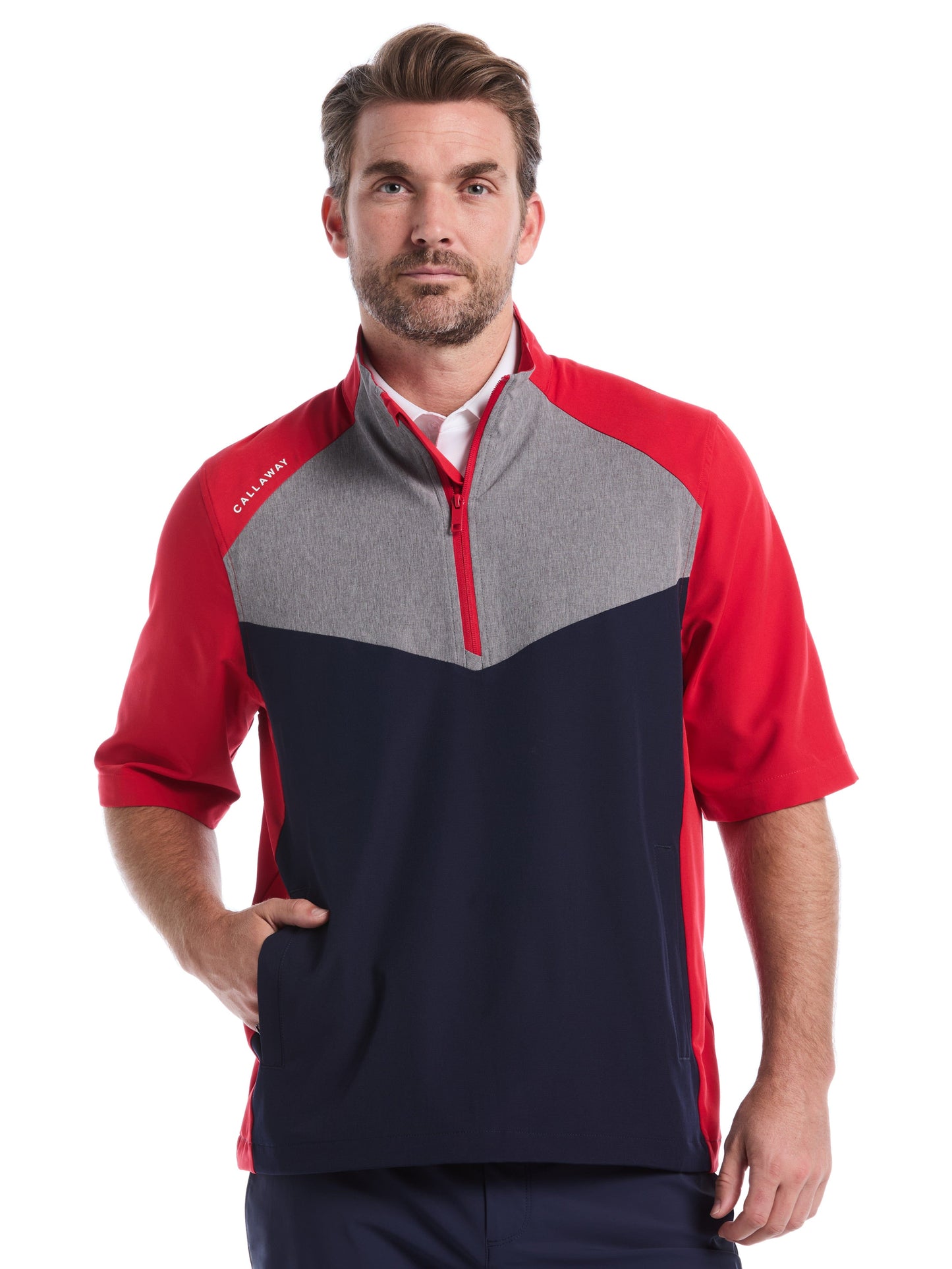 Mens 1/2 Zip Wind Jacket