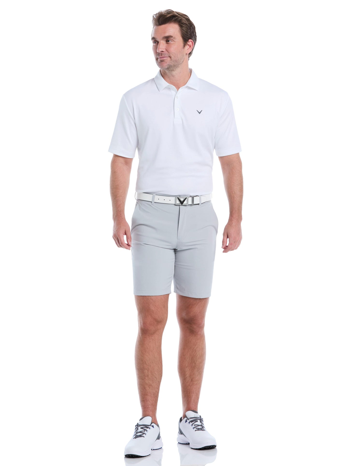 Mens 9" Flat Front Solid Golf Short