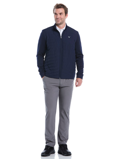 Mens Quilted Puffer Full Zip Golf Jacket