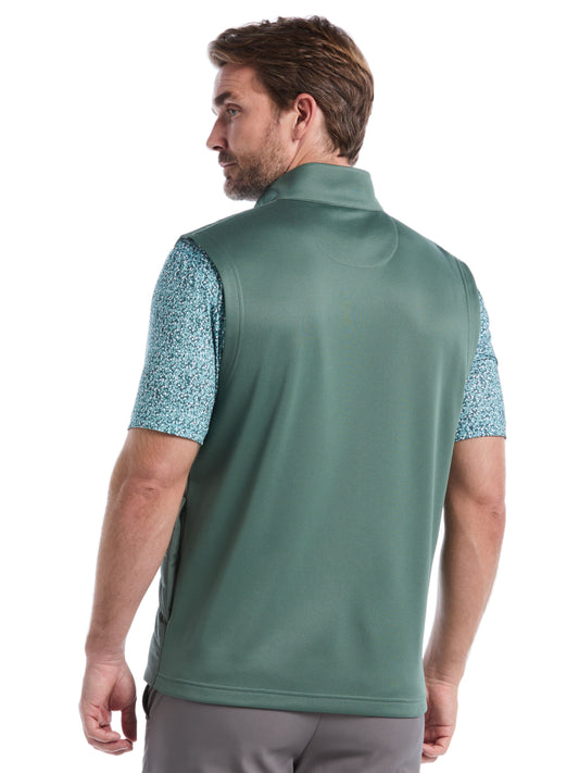 Mens Quilted Puffer Full Zip Golf Vest