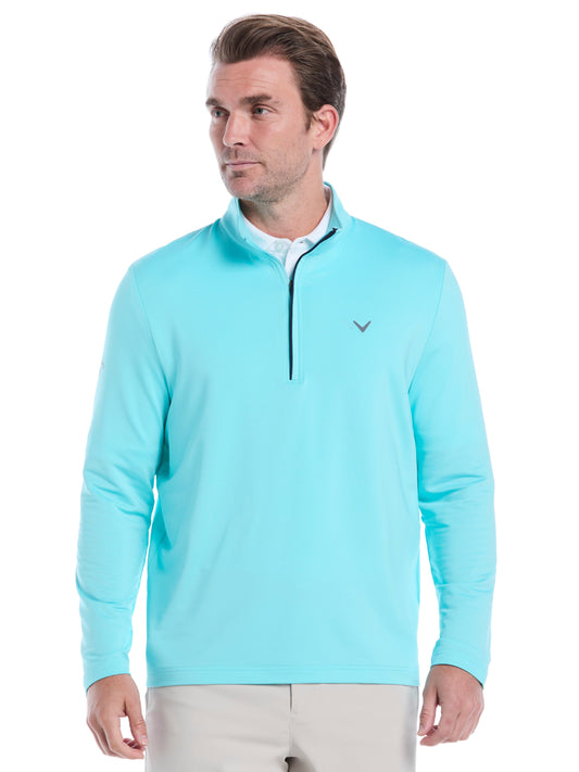 Mens Solid Sun 1/4 Zip Pullover