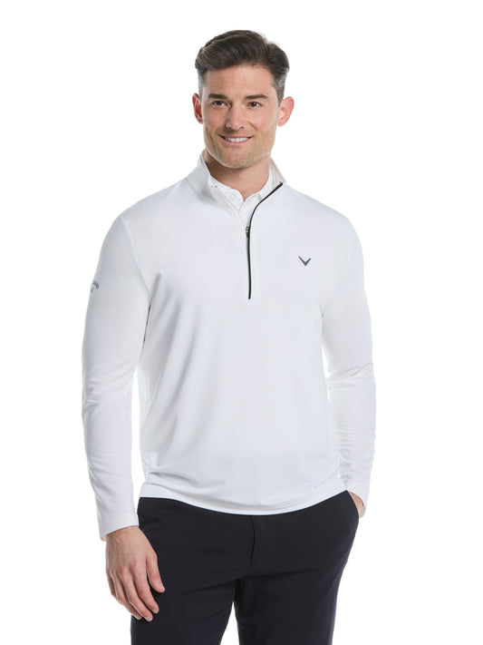 Mens Solid Sun 1/4 Zip Pullover