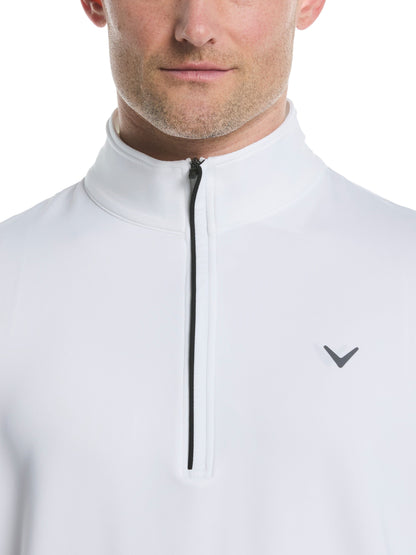 Mens Solid Sun 1/4 Zip Pullover