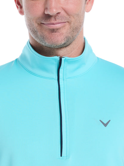 Mens Solid Sun 1/4 Zip Pullover