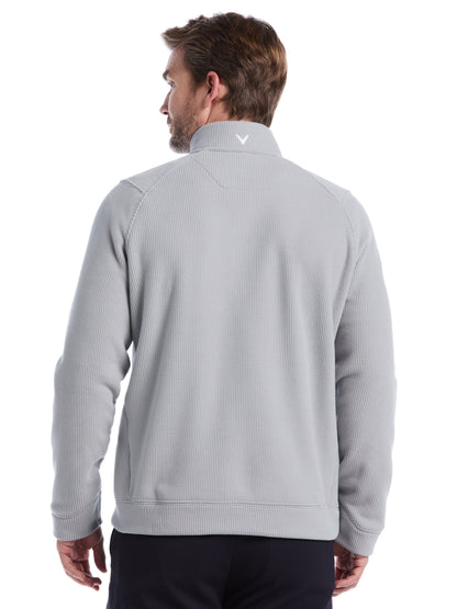 Mens Waffle 1/4 Zip Long Sleeve