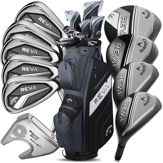 REVA 11-Piece Cart Bag Package Set +0.5" Longer Ladies - Black