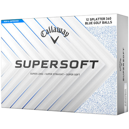 Supersoft Golf Balls - Blue Splatter - 12 Pack