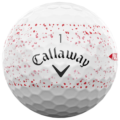 Callaway Supersoft Red Splatter Golf Balls: 12-Pack for Distance & Feel