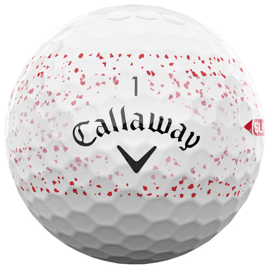 Callaway Supersoft Red Splatter Golf Balls: 12-Pack for Distance & Feel