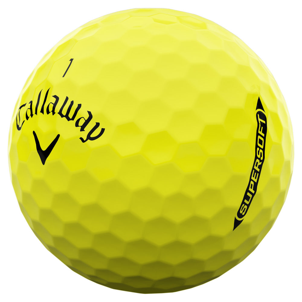 Callaway Supersoft Yellow Golf Balls: Enhanced Distance, Soft Feel, Superior Control (12-Pack)