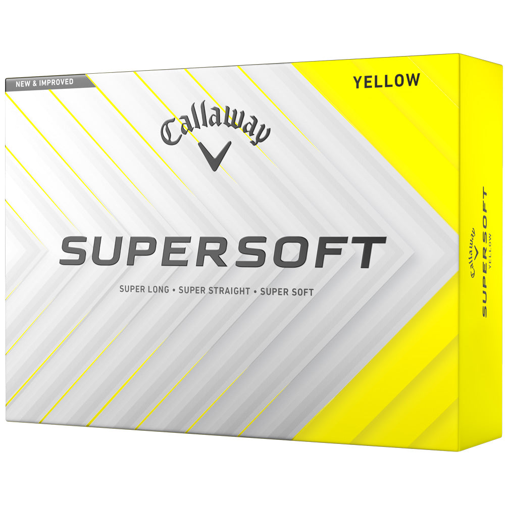 Callaway Supersoft Yellow Golf Balls: Enhanced Distance, Soft Feel, Superior Control (12-Pack)