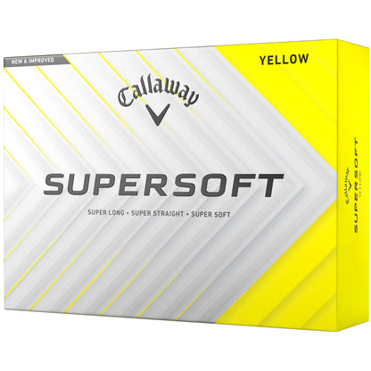 Callaway Supersoft Yellow Golf Balls: Enhanced Distance, Soft Feel, Superior Control (12-Pack)