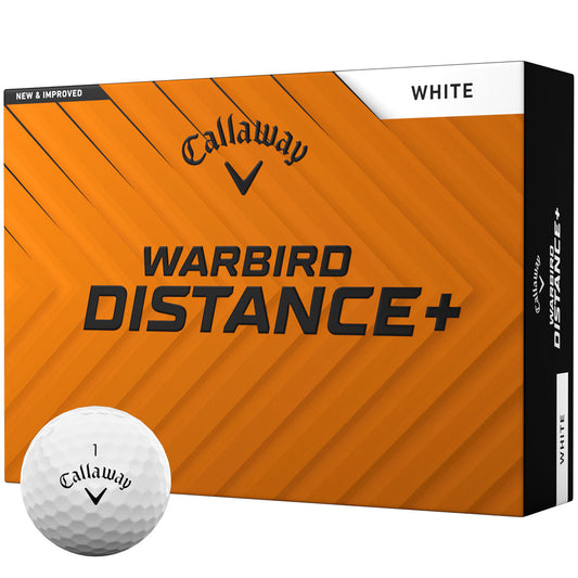 Callaway Warbird Distance+ Golf Balls: Enhanced Speed, High Launch, 12-Pack White