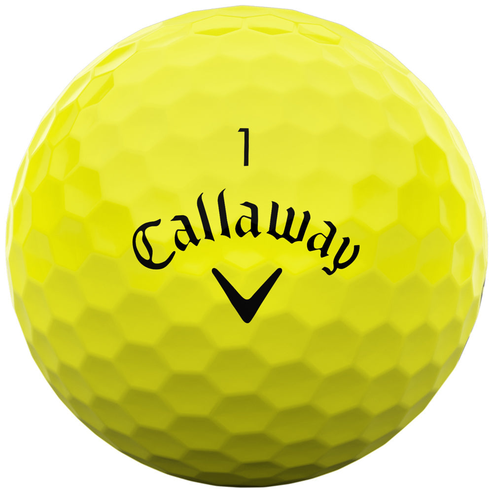 Callaway Warbird Distance+ Yellow Golf Balls - 12 Pack - High Speed Core