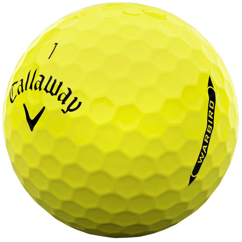 Callaway Warbird Distance+ Yellow Golf Balls - 12 Pack - High Speed Core