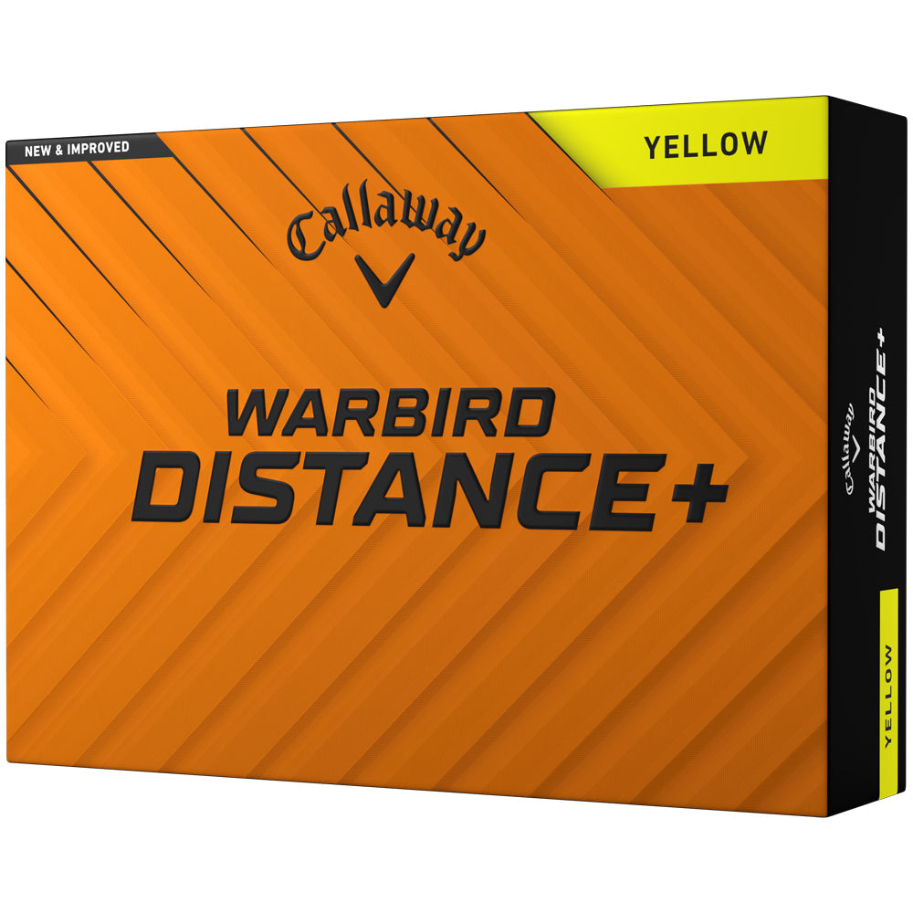 Callaway Warbird Distance+ Yellow Golf Balls - 12 Pack - High Speed Core