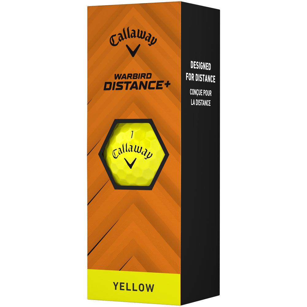Callaway Warbird Distance+ Yellow Golf Balls - 12 Pack - High Speed Core