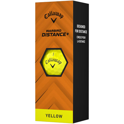 Callaway Warbird Distance+ Yellow Golf Balls - 12 Pack - High Speed Core