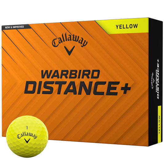 Callaway Warbird Distance+ Yellow Golf Balls - 12 Pack - High Speed Core